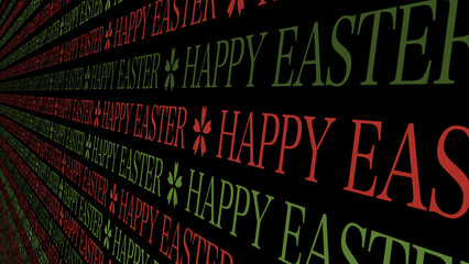 Easter festivity happy easter text on modern black background inspirational symbol for special holiday celebration