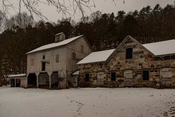 Barn at an abandoned farm in the Delaware Water Gap National Recreation Area