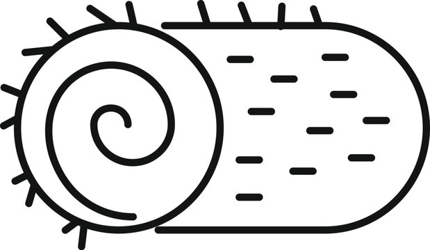 recommend clip art: Bale hay roll icon outline vector. Field food straw. Dried farm grass harvest