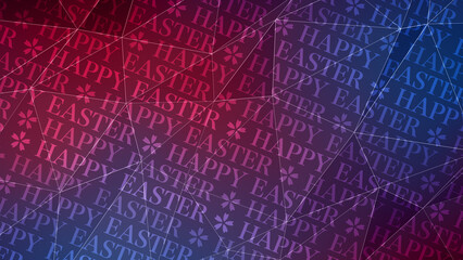 Happy easter text abstract background card with symbolic font and creative layout for festive holiday greeting