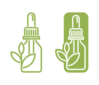 Essential Oil icon - flacon in bold line