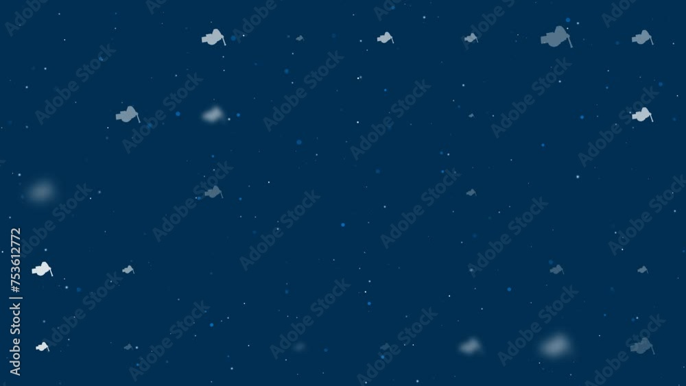 Poster template animation of evenly spaced vise symbols of different sizes and opacity. animation of transp
