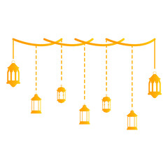 Ramadan Kareem Lantern Hanging Decoration. Vector Illustration
