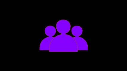 Access authentication icon set. People, account symbol. User icon and people icon, team icon, group icon, outline and solid illustration,