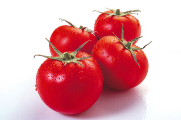 Fresh Tomatoes White Background