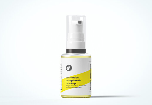Small Cosmetic Pump Bottle Mockup