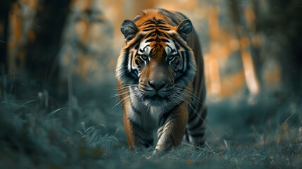 Fototapeta na wymiar a cinematic and Dramatic portrait image for tiger