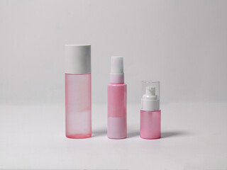 Cosmetic serum product bottle isolated on white background
