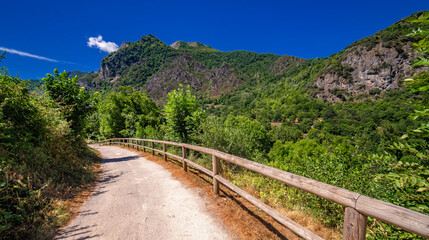Fototapeta na wymiar Senda Accesible Pola de Somiedo Path, Pola de Somiedo, Somiedo Natural Park, Principado de Asturias, Spain, Europe