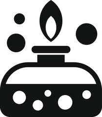 Burning lab candle icon simple vector. Solitary scientific. Study material