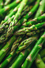 Fresh Asparagus Spears Close-Up. A vibrant close-up of fresh green asparagus spears, showcasing the natural textures and colors of this healthy vegetable.