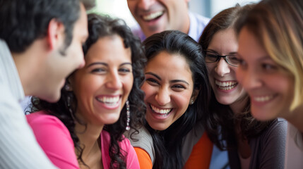 Obraz premium Group of friends sharing a laugh.
