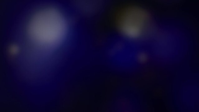 Blurred moving bokeh in dark background