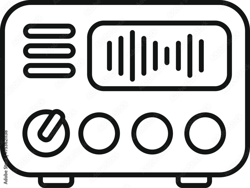 Sticker laboratory research device icon outline vector. analysis equipment. investigation study