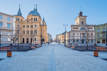 Miasto Łódź- widok na Plac Wolności.