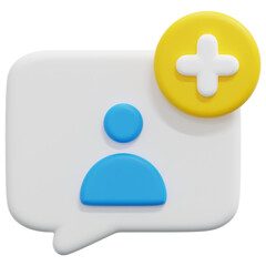 follow 3d render icon illustration