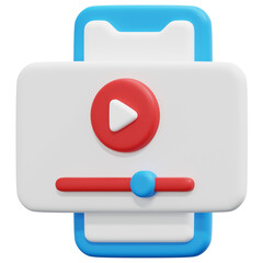 live streaming 3d render icon illustration