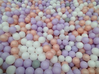 close up of a ball pool in a children's play area