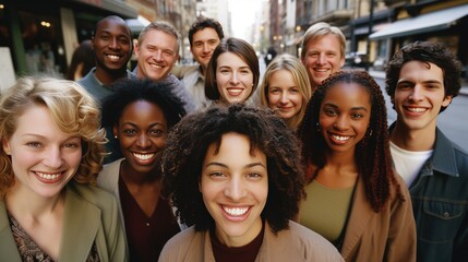Obraz premium Multi-ethnic large group of people