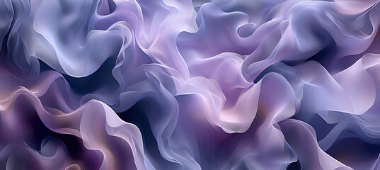 Abstract vibrant 3D purple, blue, and pink swirls, waves and shapes background wallpaper. Expressive artistic texture pattern