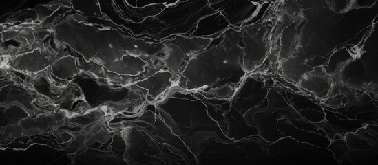 Black marble texture with natural pattern for background or design art work Monochrome effect - obrazy, fototapety, plakaty