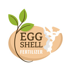 Eggshell fertilizer label - rich soil drink