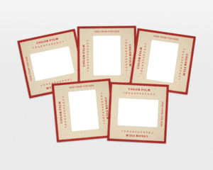 Retro Film Photo Slide Mounts With Alpha