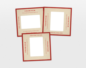 Retro Film Photo Slide Mounts With Alpha