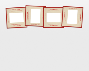 Retro Film Photo Slide Mounts With Alpha