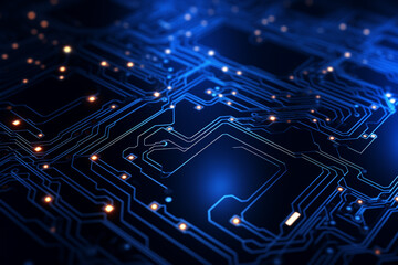 Abstract technology digital line electronic circuit network data innovation concept background.
