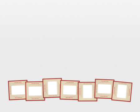 Retro Film Photo Slide Mounts With Alpha