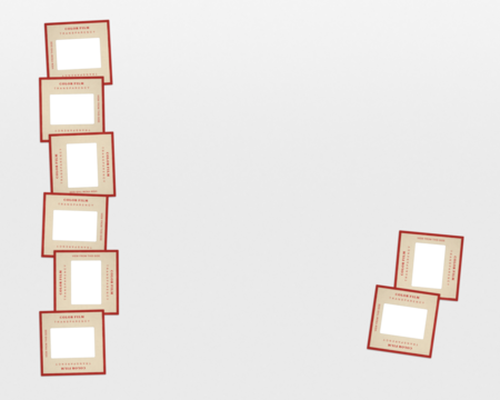 Retro Film Photo Slide Mounts With Alpha