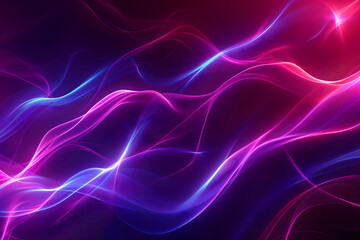 Abstract colorful gradient wavy energy flow on black background. Neural network generated image. Not based on any actual scene or pattern.