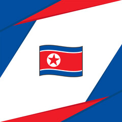 North Korea Flag Abstract Background Design Template. North Korea Independence Day Banner Social Media Post. North Korea