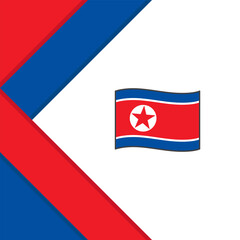 North Korea Flag Abstract Background Design Template. North Korea Independence Day Banner Social Media Post. North Korea Illustration