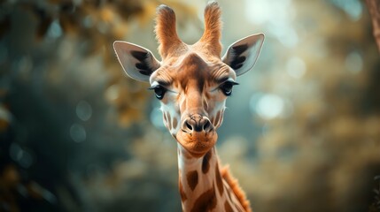 a cinematic and Dramatic portrait image for giraffe