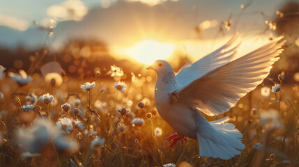 White freedom pidgeon 