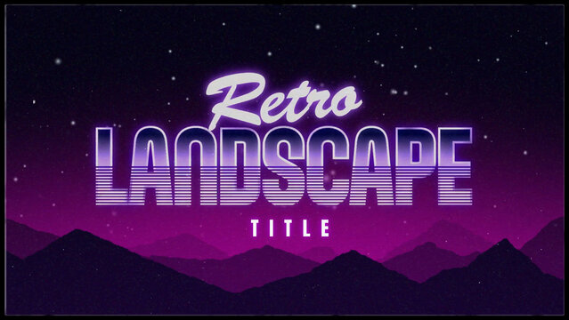 Retro 80s Landscape Title Intro
