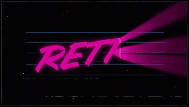 Retro 80s Light Rays Title