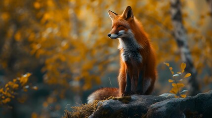 Fototapeta premium a cinematic and Dramatic portrait image for fox