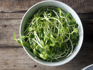 colorful vegetable salad on wood table healthy food clean organic fresh