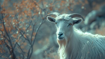 Naklejka premium a cinematic and Dramatic portrait image for goat