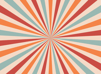 Sun rays Retro vintage style, Sunburst Pattern Background. Rays. Summer Banner Vector illustration