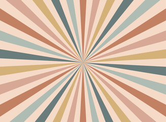 Sun rays Retro vintage style, Sunburst Pattern Background. Rays. Summer Banner Vector illustration