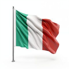 Flag of Italy on white background 