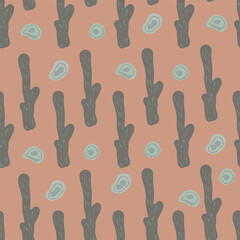 Undersea seamless pattern retro style