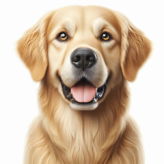 Happy Golden Retriever Dog Portrait