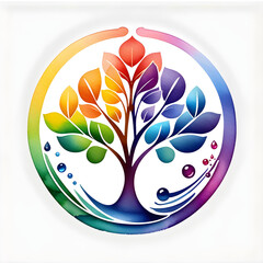 Fototapeta premium Artistic Rainbow Water Droplets: Beauty in Diversity.(Generative AI)
