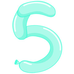 illustration of a number 5