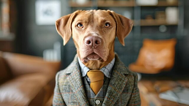 スーツを着た犬のポートレート,Generative AI 